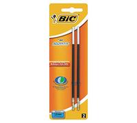 BIC Atlantis Classic Recharges Stylo-Bille Pointe Moyenne (1,0 mm)- Noir, Blister de 2