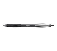 BIC Atlantis Soft Stylo bille rétractable - Pointe moyenne - Noir