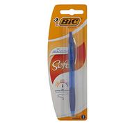 BIC Stylo-bille Atlantis Soft – rétractable – Pointe moyenne 1,0 mm – Bleu – Blister 1