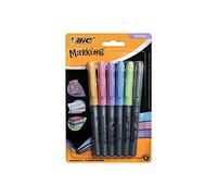 BIC Marking Colore – Assortis Intense ou Pastel – Pack de 5 (Couleurs Pastel)