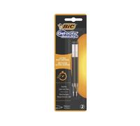 Bic Blister De 2 Recharges Gel-Ocity Quick Dry Gel Pointe Moyenne (0,7 Mm) Noir