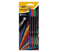 Bic Blister De 4 Intensity Standard : Noir, Bleu, Rouge Et Vert
