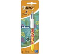 Bic Blister stylo 4 couleurs Velvet, 967296, 1 pièce, Modèles Assortis