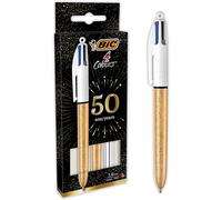 Bic Boîte De 3 Stylo 4 Couleurs Doré