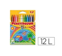 Bic Boîte De Crayons De Cire Plastidecor 12 Unités