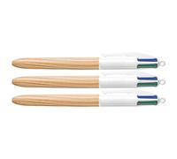 Bic Box of 12 Pens 4 Colours Wood