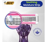 Bic Click 5 Soleil Sensitive Lot De 8 Lames De Rasoir À L'aloe Vera Avec Bande Lubrifiante Hydratante Pour Femme Expérience De Rasage Lisse Et Confortable (Lot De 3)