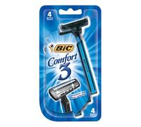Bic Comfort 3 Razors for Men, Sensitive Skin, 4 Each (Pack of 3)