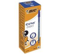 Stylos Bille - Bic - Cristal - Boite de 20 - Couleur Bleu - Pointe Moyenne