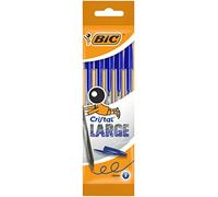 BIC – Stylos-billes Cristal Large – Pochette de 5 – Bleu