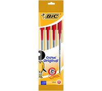 Bic Cristal Lot de 4 stylos (rouge)