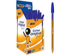 BIC Cristal Original - Stylos-Bille Pointe Fine (0,8 mm) - Certifiés NF Environn