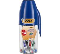 BIC Stylos-bille Cristal Original – Pointe moyenne (1,0 mm) – Couleurs assorties – Pot de 20