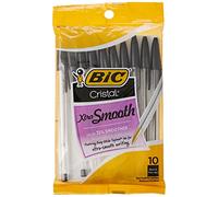 Bic Cristal Stic Lot de 2 stylos à bille Pointe moyenne Noir 10 ea