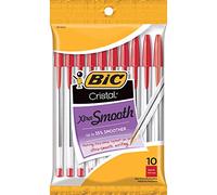 BIC Cristal Xtra Smooth Pens 10/pkg-Red