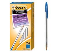 Bic Cristal Xtra Smooth Stylo bille Pointe moyenne (1,0 mm) Bleu 24 pièces