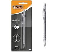 BIC Criterium Luxe - Porte-Mines avec Mine Graphite HB Très Robuste (2 mm) - Corps Chromé, Blister de 1