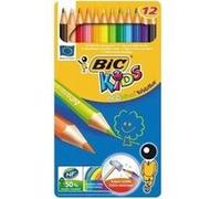 Bic ecolution kids evolution boite métal 12 crayons de couleur G