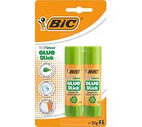 BIC ECOlutions Bâtons de Colle Blanche - 21 g, Blister de 2