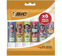 Bic Ecolutions Batons De Colle Blanche 8g. Decors Assortis. Pochette Format Special De 6 - Betadine