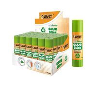 BIC ECOlutions Bâtons de colle blanche – Idéal papier & carton – Sans solvant, 8 g – Boîte de 30