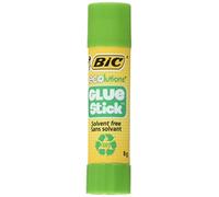 BIC ECOlutions Glue Stick Bâtons de Colle Blanche Ecoresponsable Sans Solvant - 8 g, Blister Format Spécial de 5