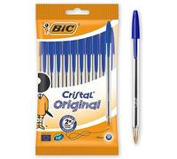 BIC Blister de 10 unités - BOLI verre bleu - Pointe 1,0 mm
