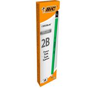BIC Ecriture Criterium 550 Crayons à Papier - Mine Grasse Et Résistante - Couleur Grise, 2B, Boîte de 12