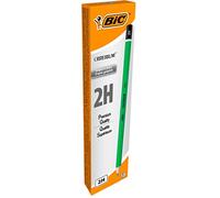 BIC Ecriture Criterium 550 Crayons à Papier - Mine Grasse Et Résistante - Couleur Grise, 2H, Boîte de 12