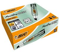 BIC 11403 Marqueur Onyx Marker 1481 Pointe Biseautée Tracé 4-7mm Indélébile Tous Supports Corps Métal Assorties