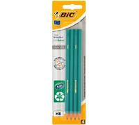 Bic evolution paquet de 4 crayons graphite hexagonaux - mine hb ultra-résistante - sans bois - ne se fend pas