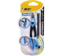 BIC Experience Compas avec Mini Crayon à Papier et Bague Réglable - Corps Métallique, Blister de 1