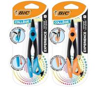 BIC Experience Compas avec Mini Crayon a Papier et Bague Réglable - Corps Métallique, Blister de 1