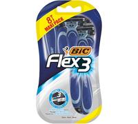 BIC Flex 3 - Pack de 8 rasoirs jetables pour homme, rasage extra doux et précision - Lot de 2