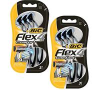 BIC Flex 4 Comfort Rasoirs Jetables 4 Lames 3 unités