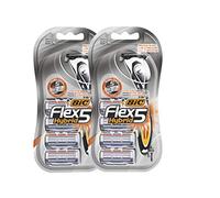 BIC Flex5 Hybrid Kit de rasoirs pour homme 2 manches et 8 pièces