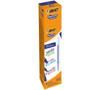 BIC Gel-ocity Illusion - Recharges pour Stylo Gel Effaçable Pointe Moyenne (0,7 mm) - Bleu, Boîte de 12