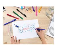 Bic Gel-Ocity Illusion Recharges Stylo Gel Effacable Pointe Moyenne -0.7 Mm- - Noir. Boite De 12 - Betadine