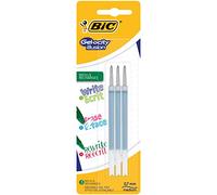 BIC Gel-ocity Illusion Recharges Stylo Gel Effaçable Pointe Moyenne (0,7 mm) - Vert, Blister de 3