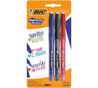BIC Gel-ocity Illusion Stylos Gel Effaçables Pointe Moyenne (0,7 mm) - Couleurs Assorties, Blister de 3