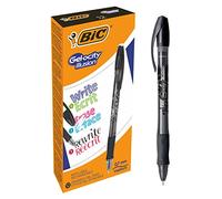 BIC Gel-ocity Illusion Stylos Gel Effaçables Pointe Moyenne (0,7 mm) - Noir, Boîte de 12