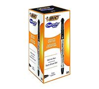 Bic GELOCITY Lot de 30 stylos à encre gel Noir