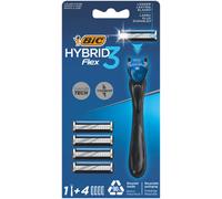 Bic Hybrid 3 Flex Rasoir Rechargeable 1 Pièce + Recharges 4 Pièces