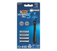 BIC Hybrid 3 Rasoir 3 Lames Mobiles Kit 1 manche + 4 recharges