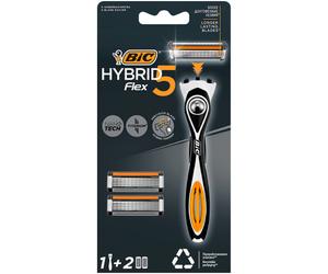 Bic Hybrid 5 Flex Rasoir Rechargeable 1 Pièce + 2 Recharges