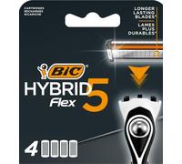 BIC Hybrid 5 Flex Recharges - Lot de 4 Unités de 5 Lames pour Rasoir Rechargeable Homme, Rasage Précis et Confortable