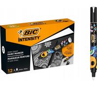 BIC Intensity, 12 pièces, Blanc, Stylo à bille, Multicolore, Rond, Moyen