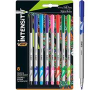 BIC Intensity 978138 Lot de 8 feutres à pointe fine Medium Point Pen - Couleurs assorties à la mode - Ne coule pas pour écrire - Peinture pour adulte