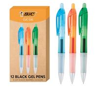 BIC Intensity Clic Lot de 12 Stylos Encre Gel Rétractables à Pointe Moyenne (0,7 mm) avec Prise en Main Confortable (l'emballage peut varier)