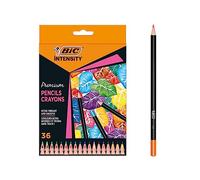 BIC Intensity Crayons de Couleur, Idéal Pour Adultes, Couleurs Assorties, Etui Carton de 36 crayons